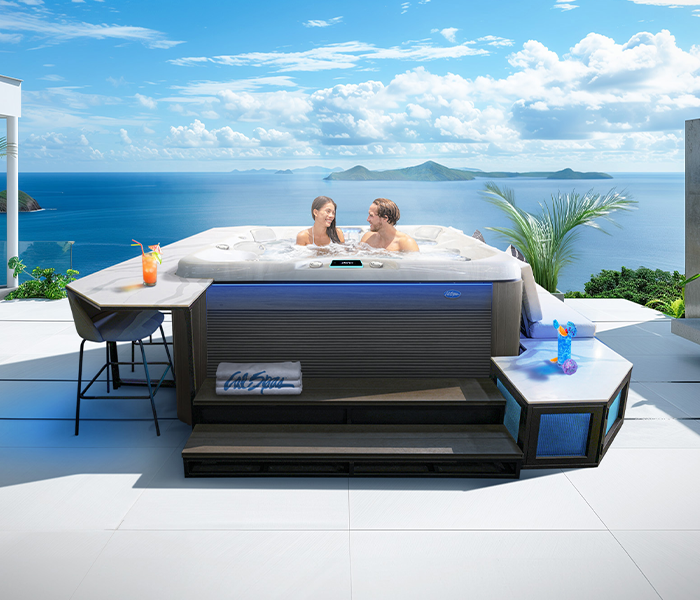 Calspas hot tub being used in a family setting - Bellevue